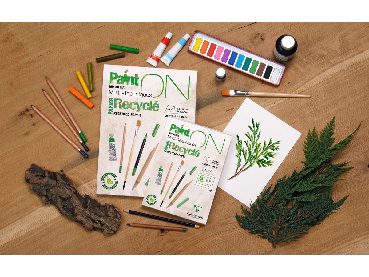 CLAIREFONTAINE Paint'On Block A5 975740C bianco 30 fogli (3329689757409)