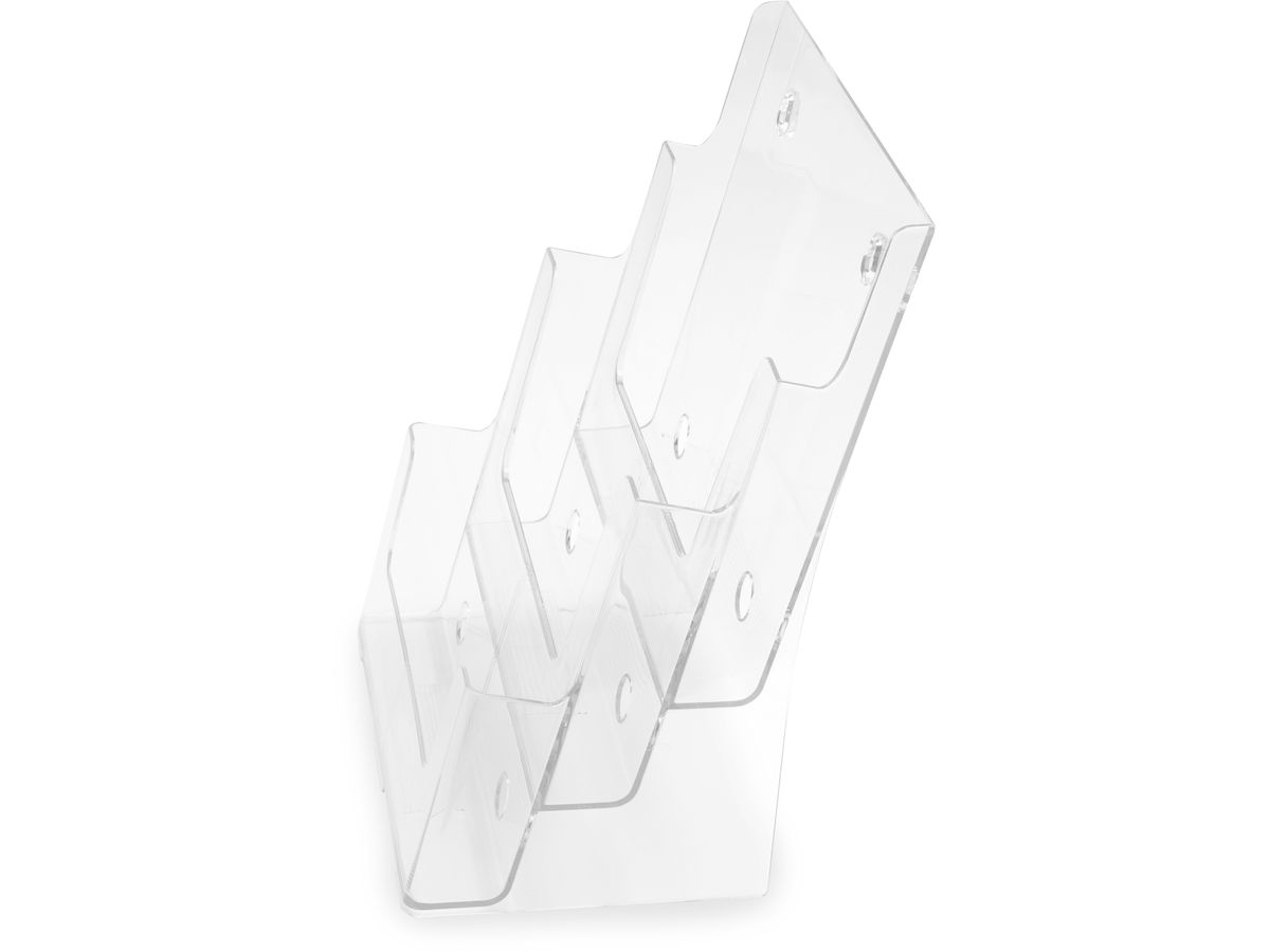 DEFLECTO Prospekthalter Docuholder A4 77301 hoch, 3 Fächer (0079916773018)