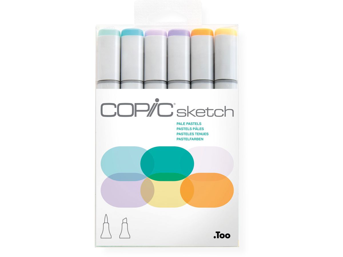 COPIC Marker Sketch 21075667 Set Pale Pastels, 6 Stück (4511338052686)