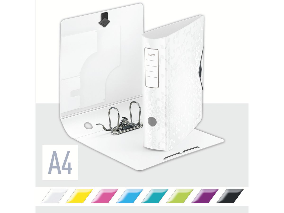 LEITZ Raccoglit. WOW Act. 180° 8.2cm 1106-00-01 bianco A4 (4002432120482)