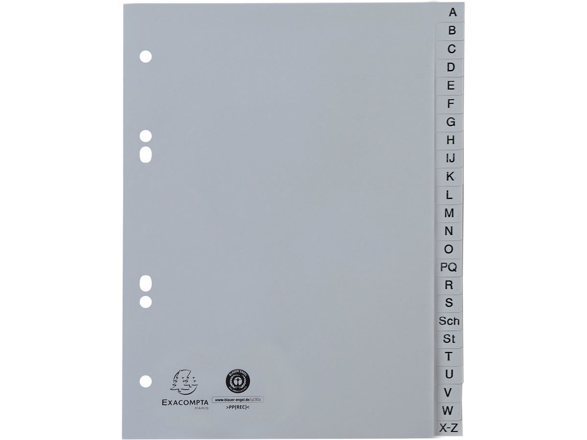 EXACOMPTA Register PP A5 1743B gris A-Z 24-pcs. (3130630017431)