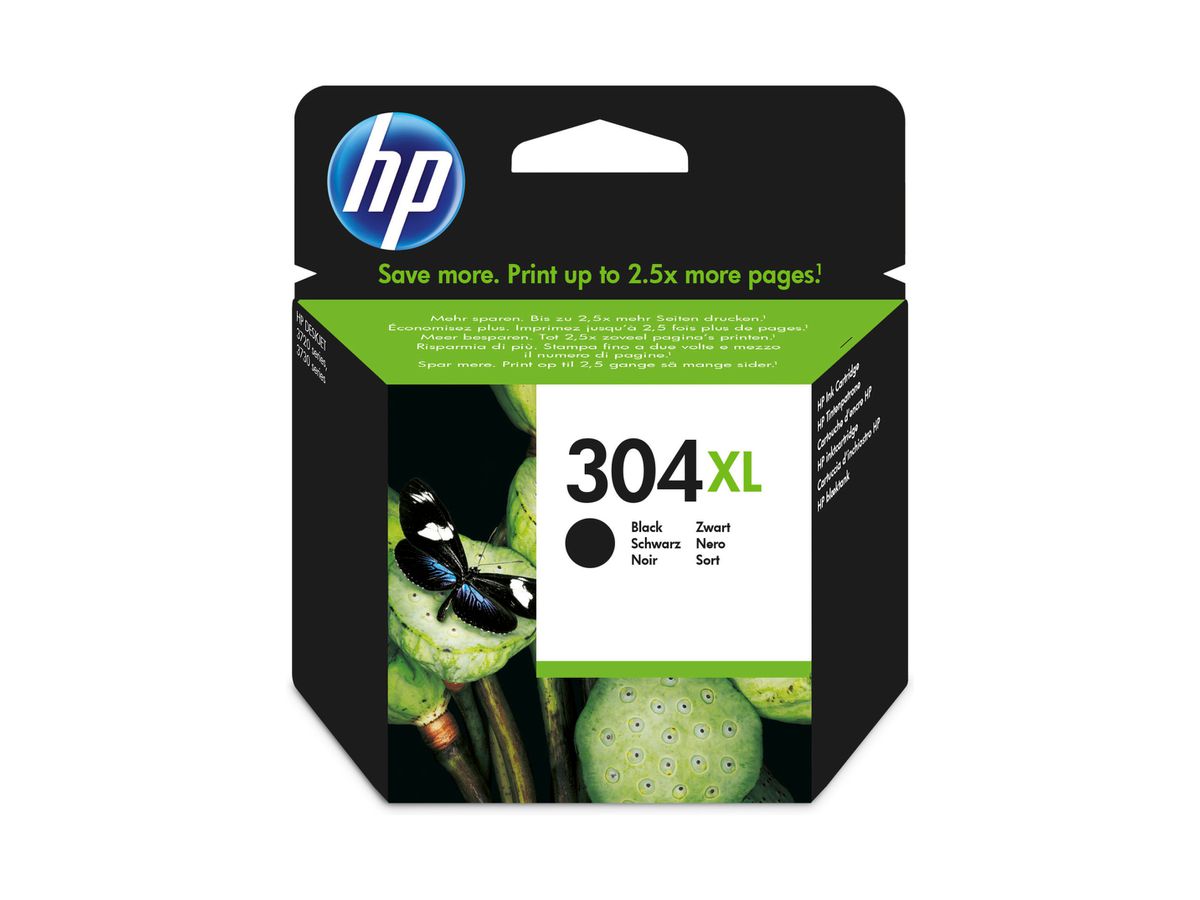 HP Cart. d'inchiostro 304XL nero N9K08AE DeskJet 3720/30 300 pagine (0889894860859)