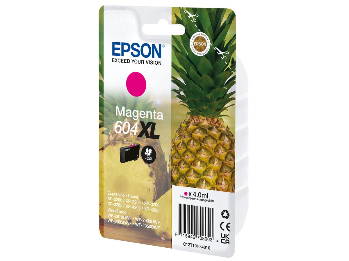 EPSON Tintenpatrone 604XL magenta T10H34010 WF-2910/30/50 350 Seiten (8715946708003)