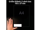 AVERY ZWECKFORM Etiquettes 105×37mm 3484-200 blanc 3520 pcs./200+20 flls. (4004182249567)