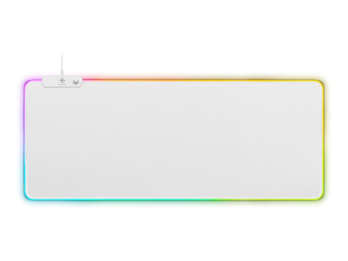 DELTACO RGB Gaming Mousepad GAM-079-W XL Wide, White (7333048047380)