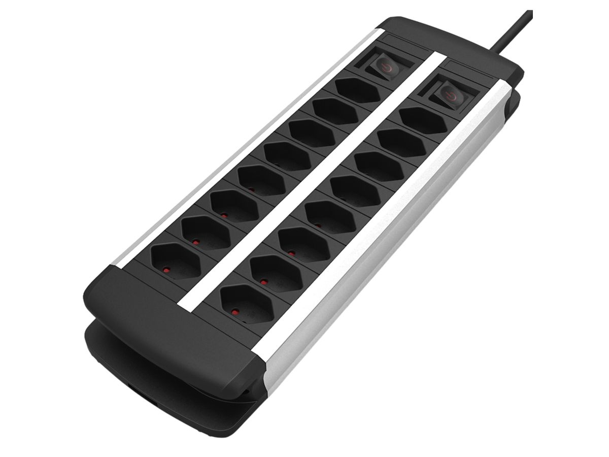 SCHOENENBERGER ALU striscia di prese 3m 85.840.16AL XXL COMBO alluminio (7611453840162)