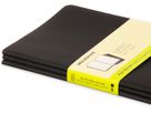 MOLESKINE Cahier A5 497-0 en blanc, noir 3 pcs. (9788883704970)