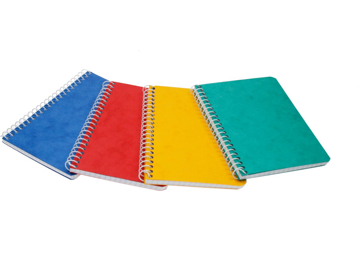 BÜROLINE Carnet spirale ass.14,8×21,0cm 540213 quadrillé, 4mm, 80g 48 flls. (7612532013774)