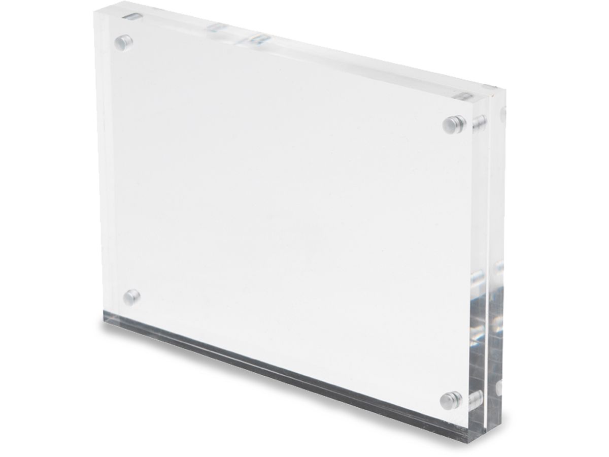 DEFLECTO Magnet. Acrylblock A6 MCHA611 transparent 2x7.5mm (5055425953627)