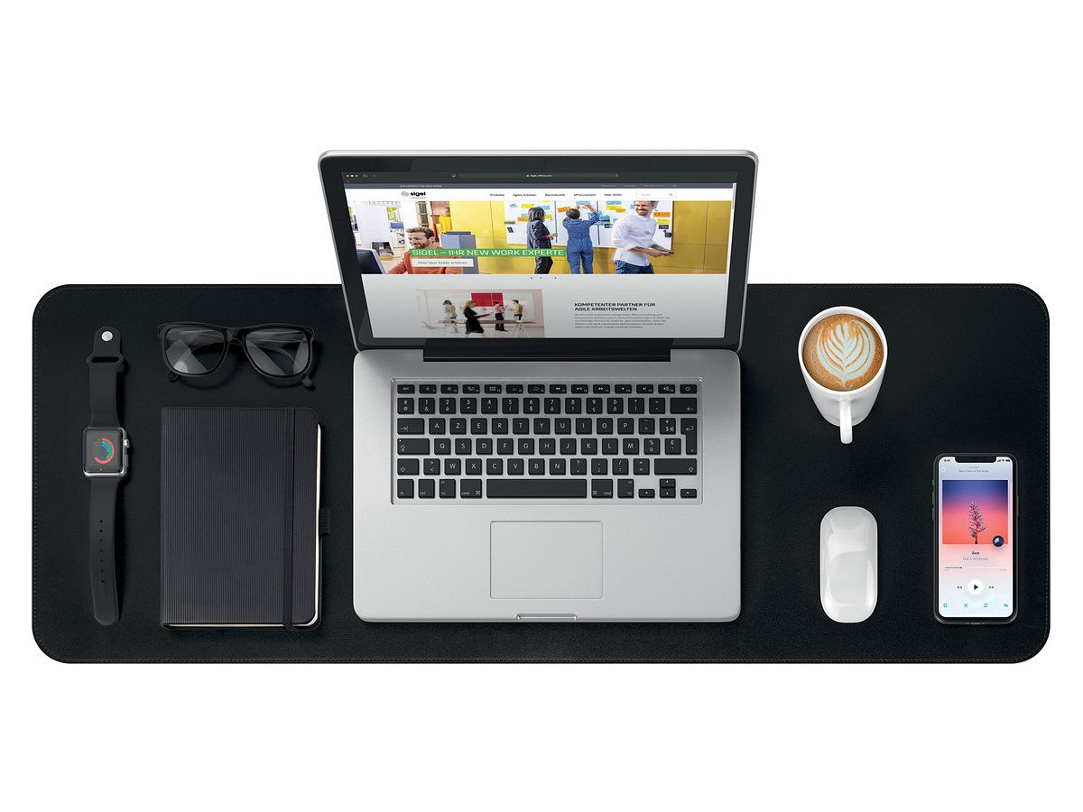 SIGEL Schreibunterlage 800x300mm SA603 schwarz/rot, doppelseitig (4004360802638)