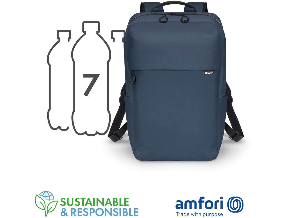 DICOTA Backpack COMMUTER D32120-RPET 13-16 inch Navi Blue (7640239422186)