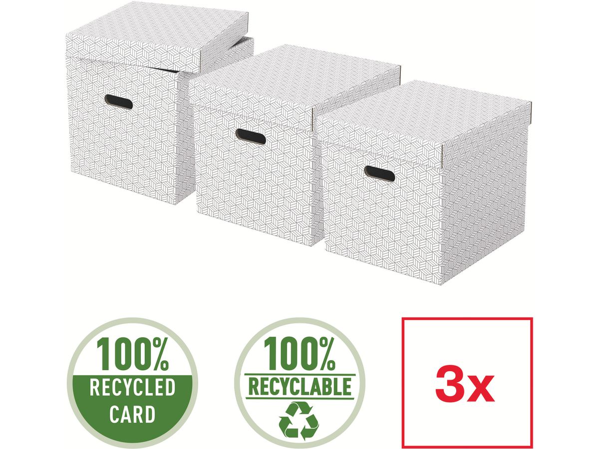 ESSELTE Vaschetta potadoc. Home Cube 628288 365x320x315mm, bianco 3 pz (4049793072333)