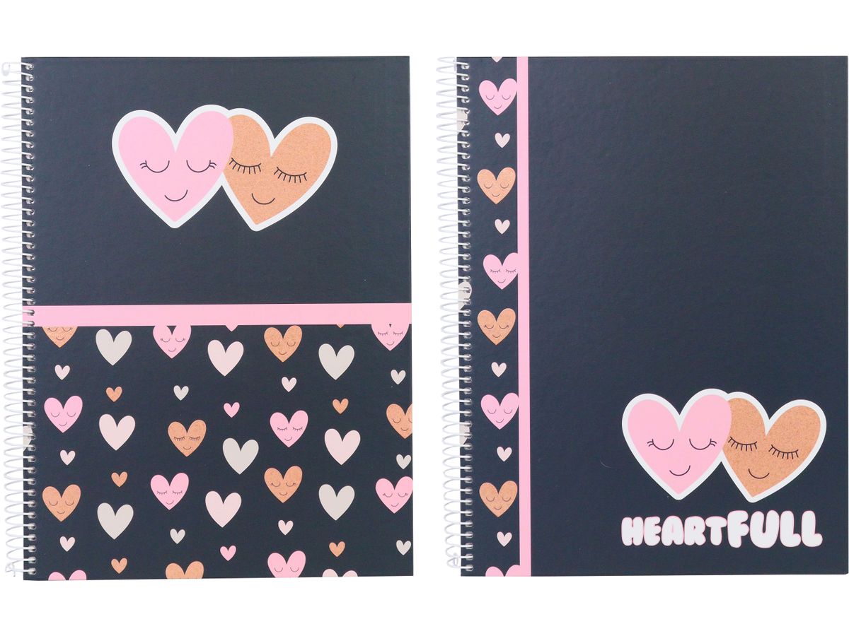 ANCOR Carnet spirale Hardcover A5 118315 B'LOG HEARTS,quad. 80 feuille (5604730118315)