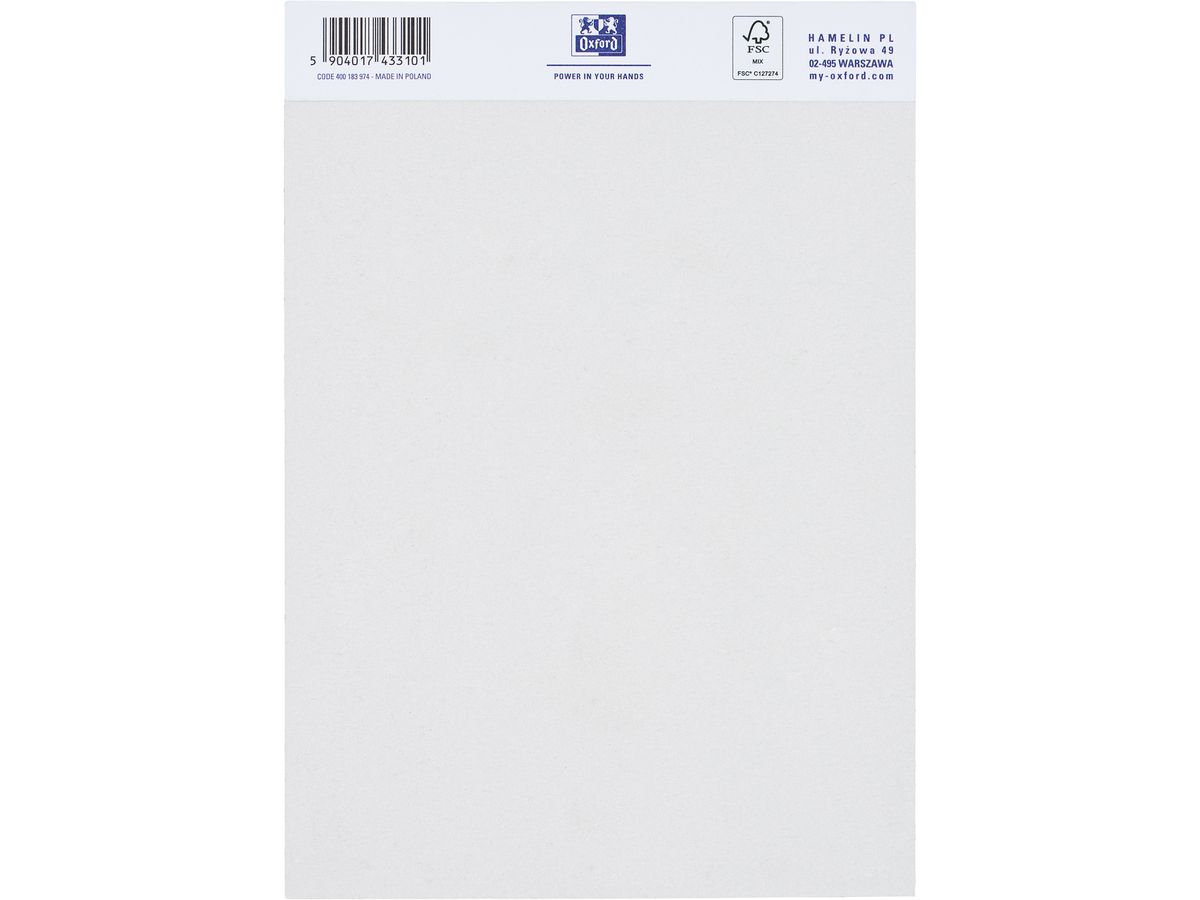 OXFORD Art Blocco Mix Media A5 400183974 bianco, 225g 50 fogli (5904017433101)