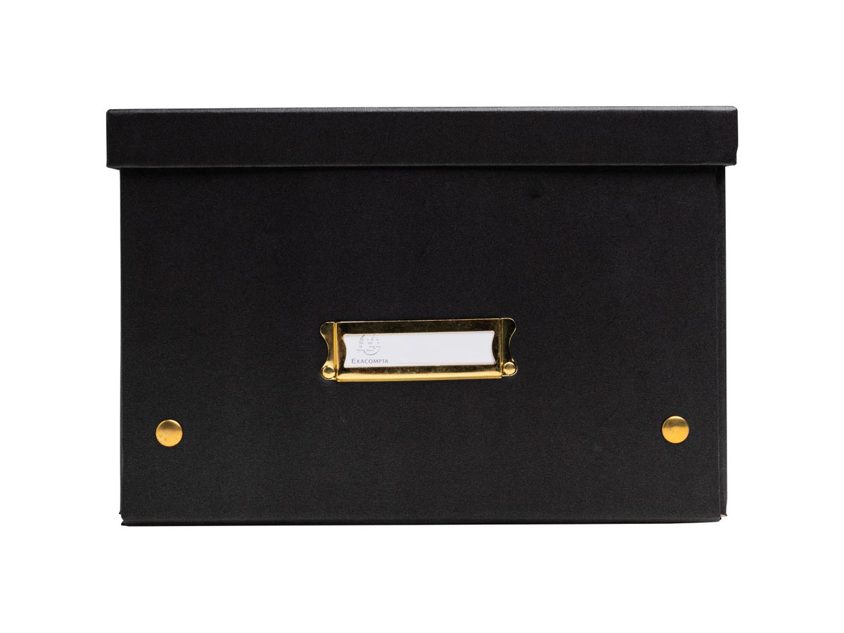 EXACOMPTA Scatola portaoggetti Neo Deco 62351E nero, A4+ 27x36x19cm (3130630623519)