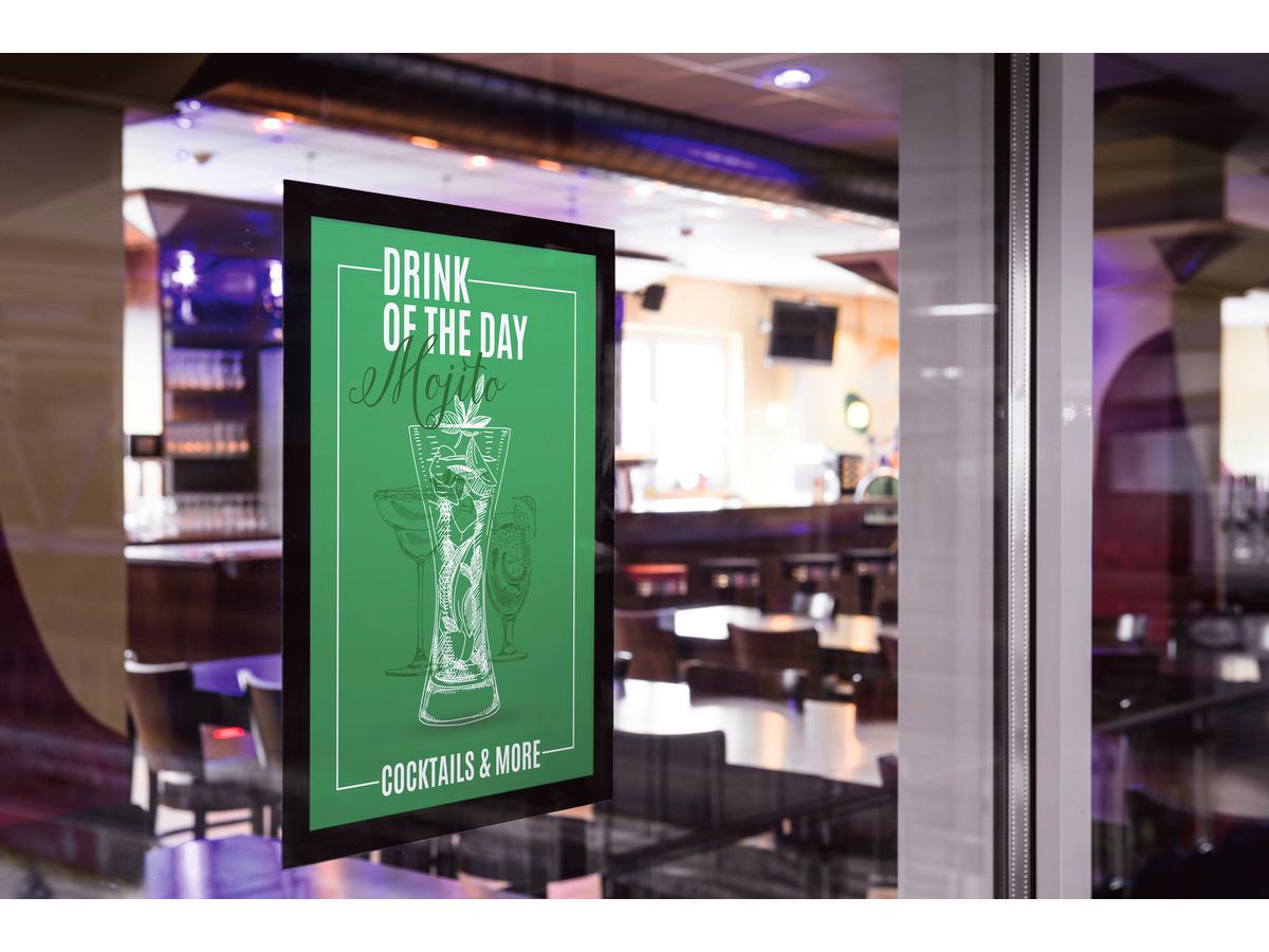 DURABLE Duraframe SUN A4 484101 haftend, schwarz 2 Stück (4005546978185)