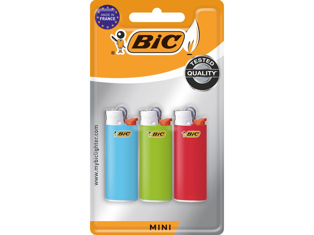 BIC Accendino J25 Mini 807973 3 pezzi (3086125002812)