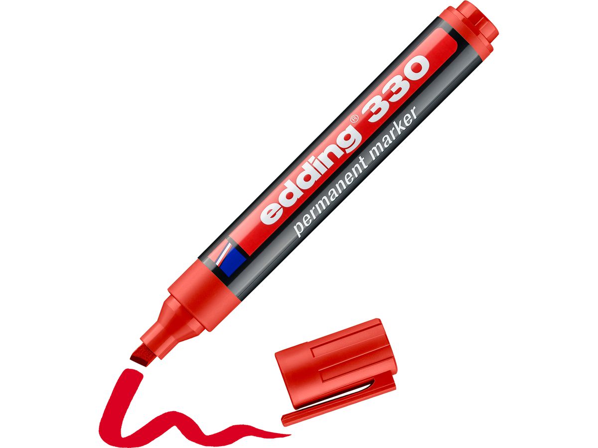 EDDING Permanent Marker 330 1-5mm 330-002 rosso (4004764390809)