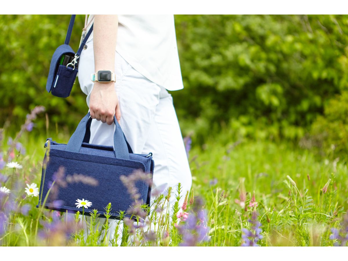 MAGNETOPLAN Moderatorentasche ecoAware 11123 blau, Filz, inkl. Zubehör (4013695064574)