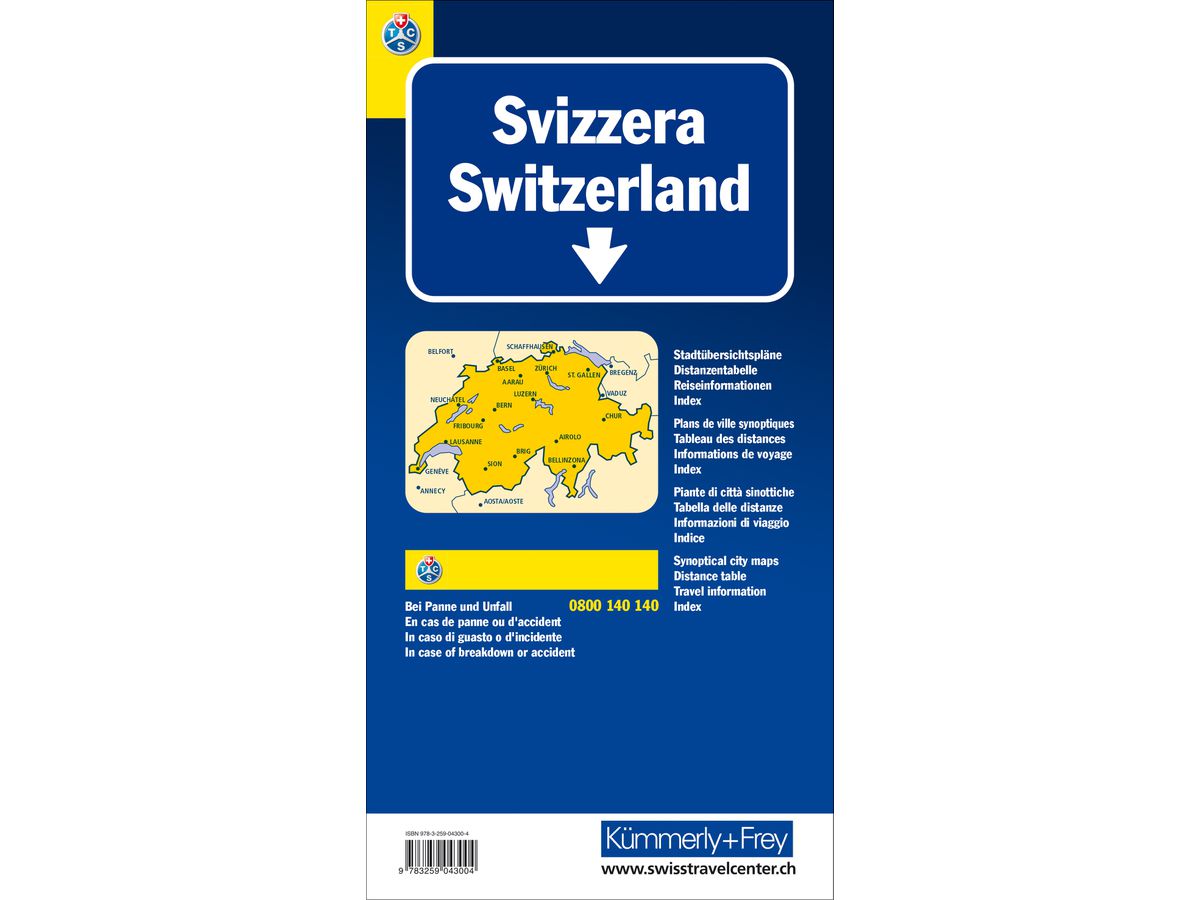 KÜMMERLY+FREY Schweiz TCS 978-3-259-04300-4 Schweiz TCS 1:301 (9783259043042)