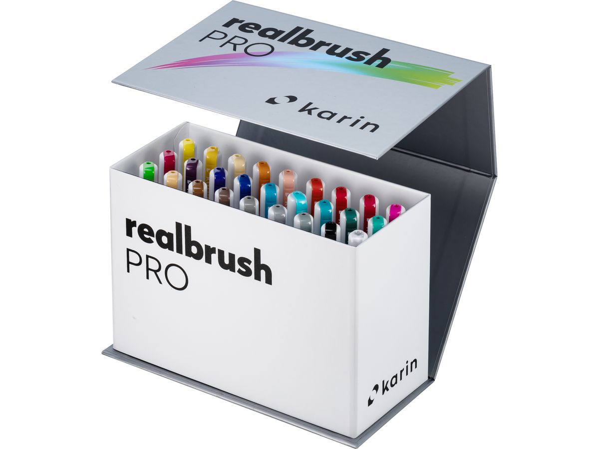 KARIN Real Brush Pen Pro 0.4mm 31C9 Mini Box, 1 Blender 26 Stück (5904446031411)