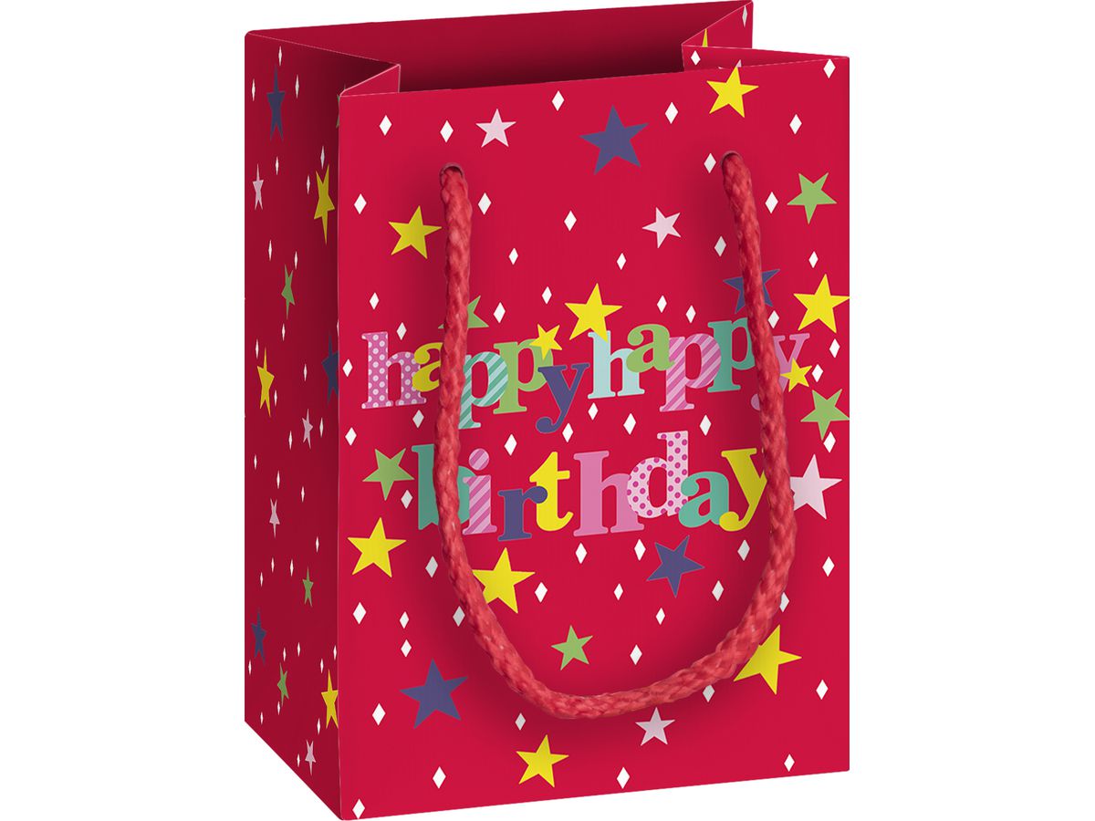 STEWO Sac cadeau Valetta 2541725420 rouge 10x8x14 cm (7630050853399)