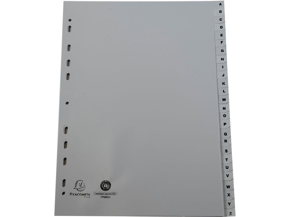 EXACOMPTA Registro PP A4 1726E grigio A-Z 26 pezzi (3130630017264)