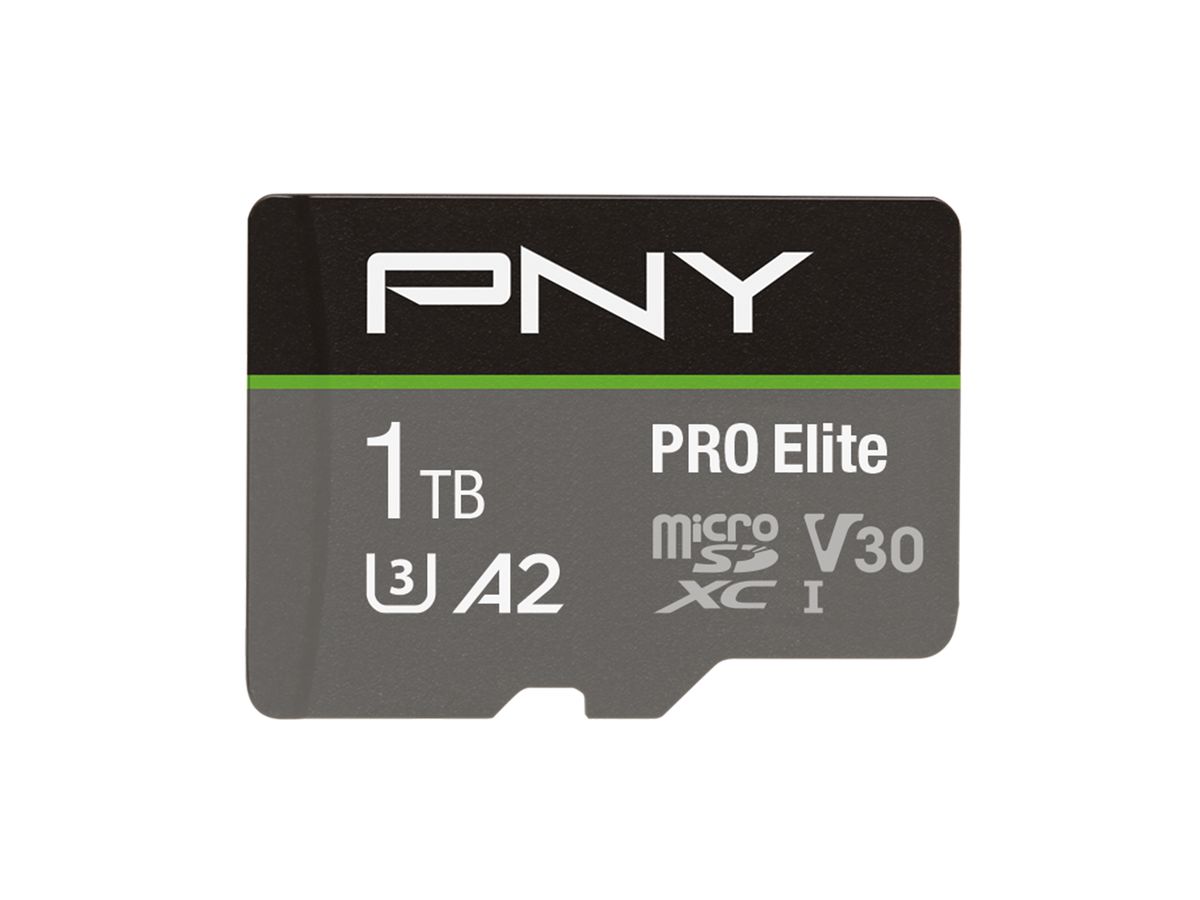 PNY micro-SDXC Pro Elite 1TB PSDU1TBV3 UHS-I U3 A2 & adapter (0751492639079)