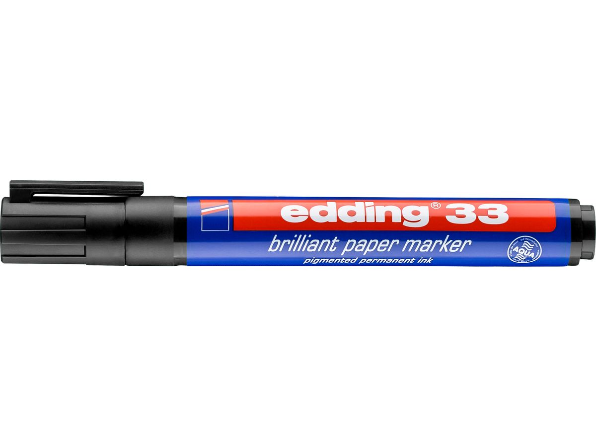 EDDING Marqueur permanent 33 33-1 noir (4004764304851)