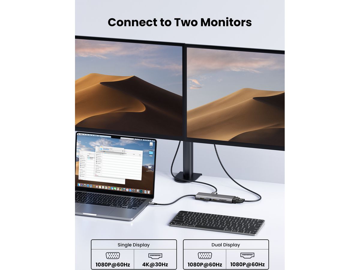 UGREEN USB-C Hub 11-in-1 45520 100W, 4k 60Hz (6941876245208)