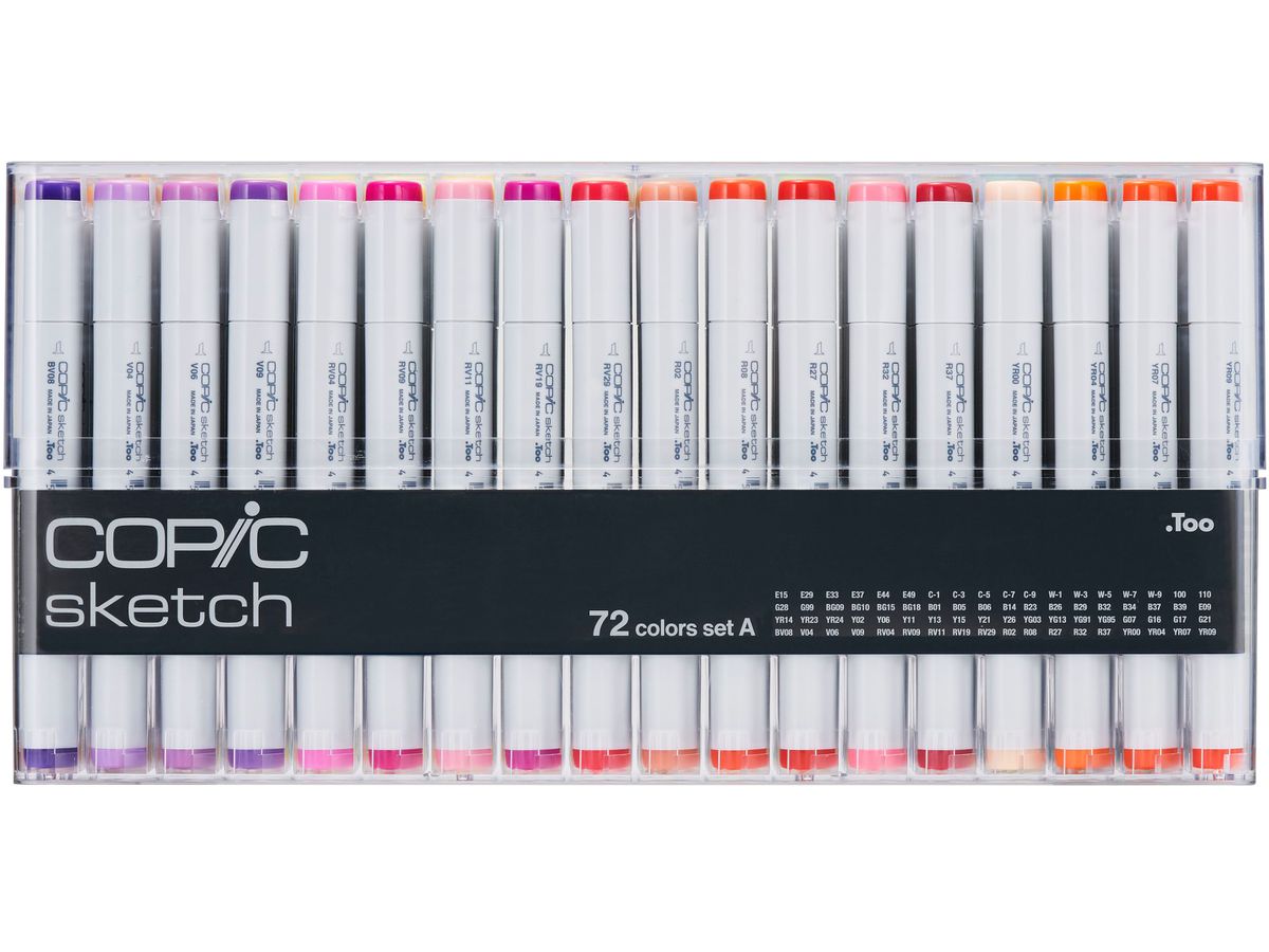 COPIC Marker Sketch 21075160 Set A, 72 pz. (4511338063163)