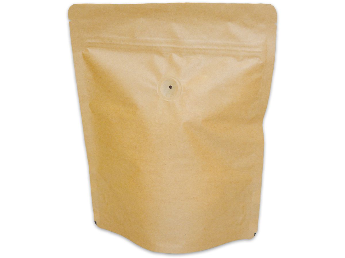 ELCO Standbodenbeutel 180x240+60 818024011 braun mit Ventil 100 Stück (7611722022473)