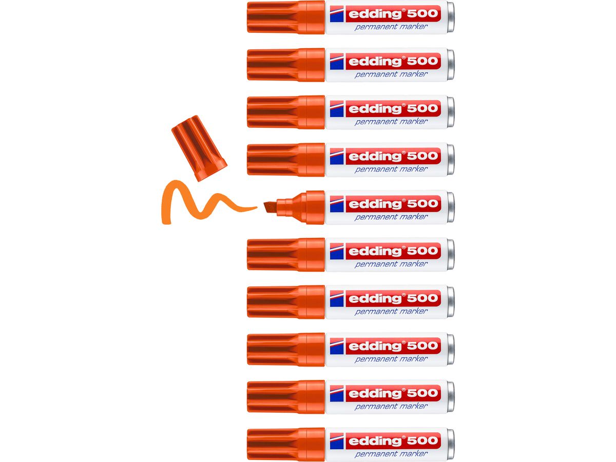 EDDING Permanent Marker 500 2-7mm 500-6 orange (4004764373680)
