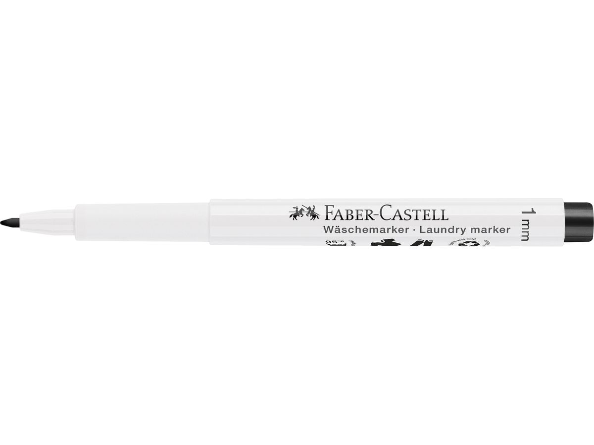 FABER-CASTELL Marcatori tessili 1mm 159502 nero (4005401595021)