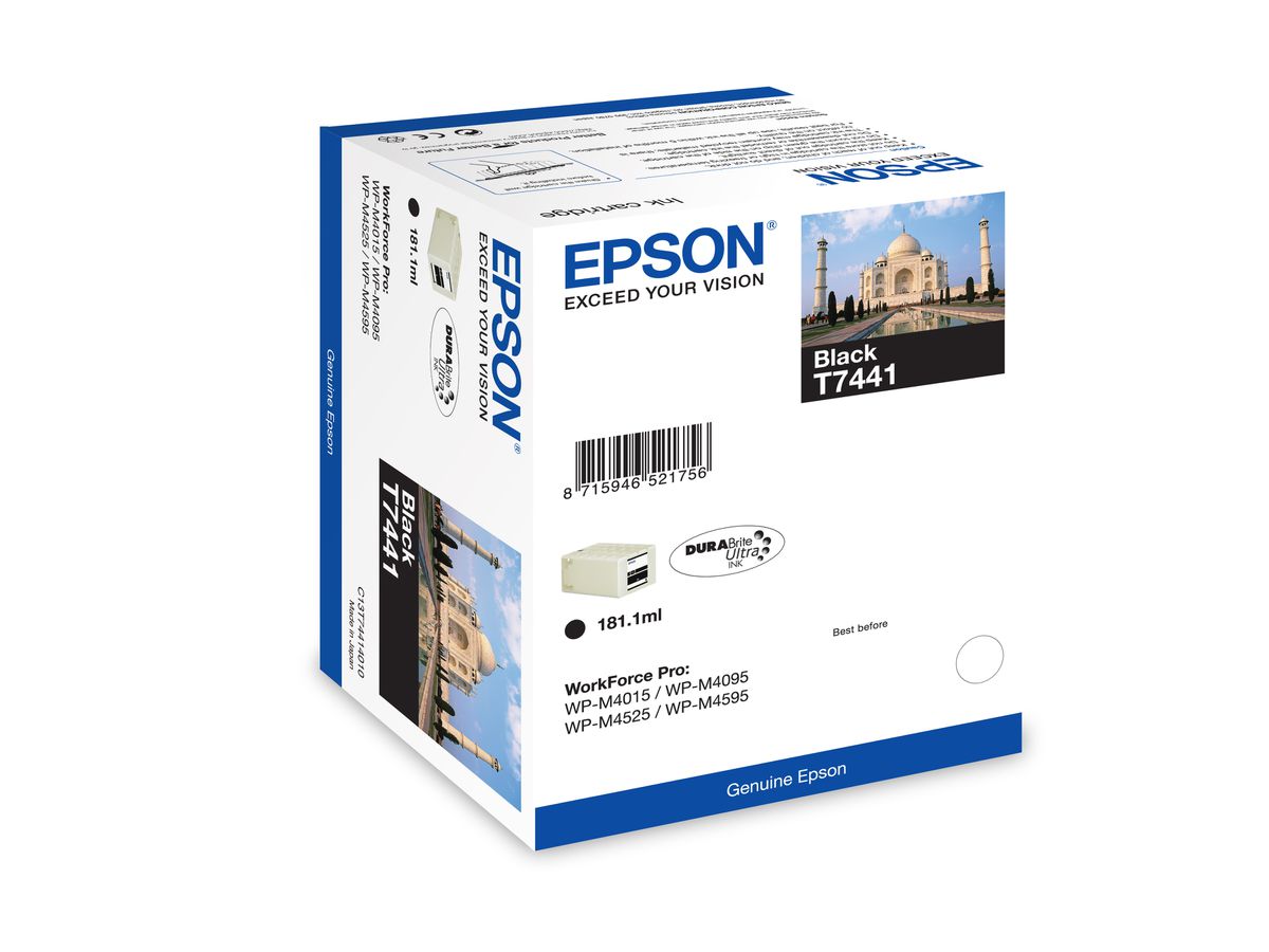 EPSON Cart. d'encre XL noir T74414010 WP M4000/4500 10'000 pages (8715946521756)