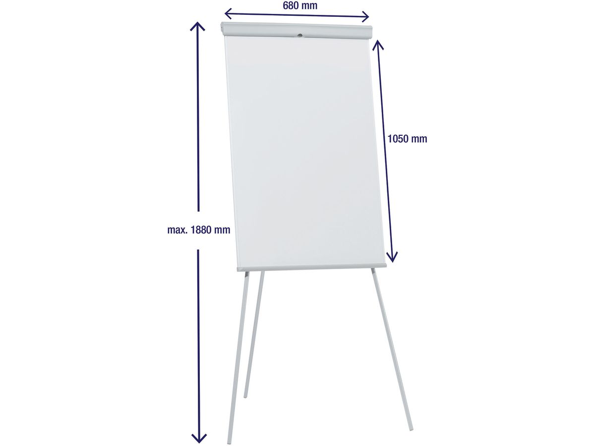 FRANKEN Flipchart X-tra!Line 68x105cm EL-FC20 gris clair trépied (4016946199421)