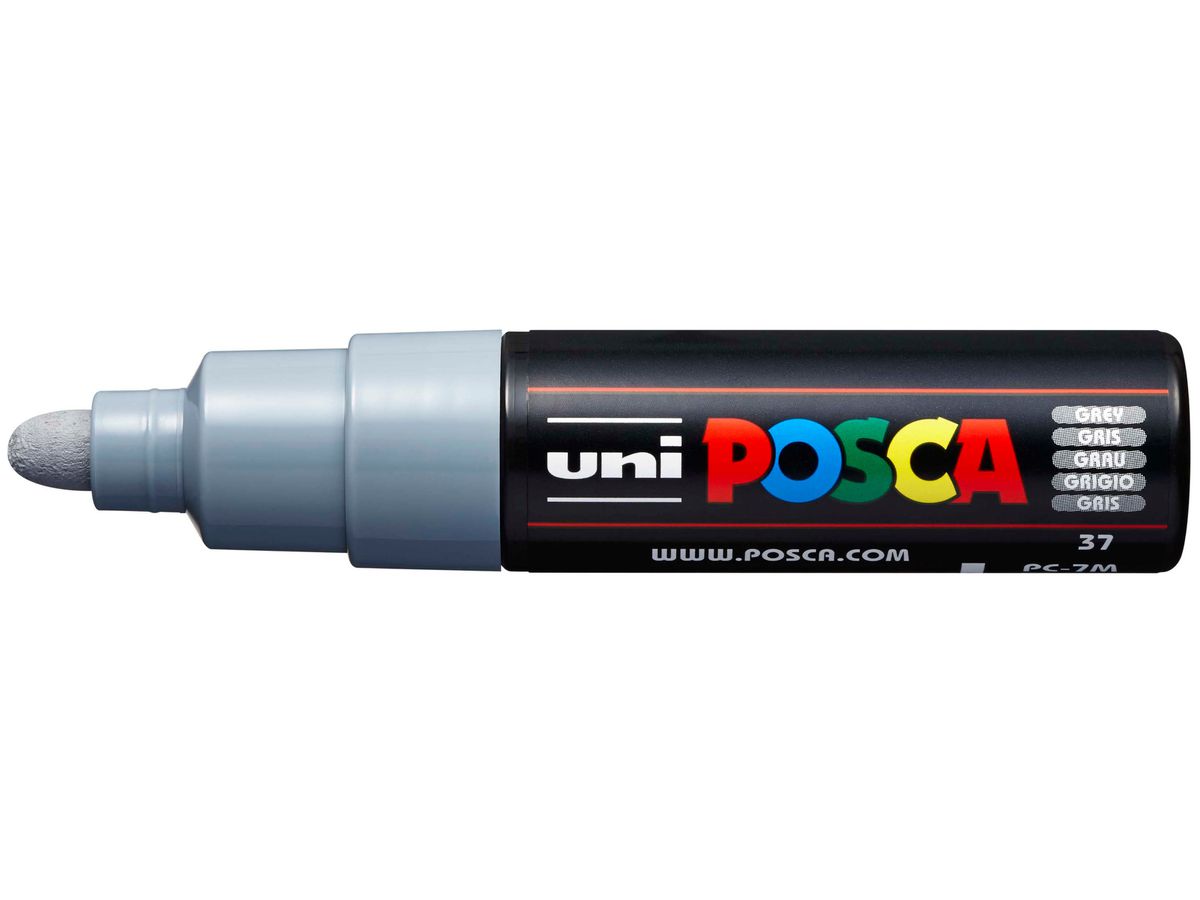 POSCA Marker 4.5-5.5mm PC-7M GREY grau, Rundspitze (4902778228388)