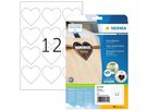 HERMA Etichette Premium 60mm 10791 cuore, bianco 120 pezzi (4008705107914)