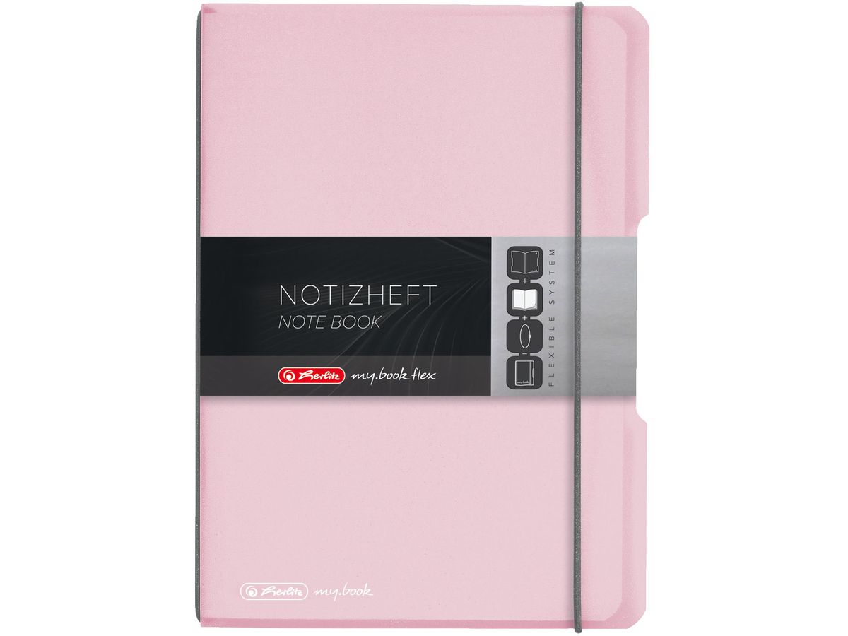 HERLITZ my.book flex A5 11408622 Rosé 40 feuilles, quadr. (4008110511771)