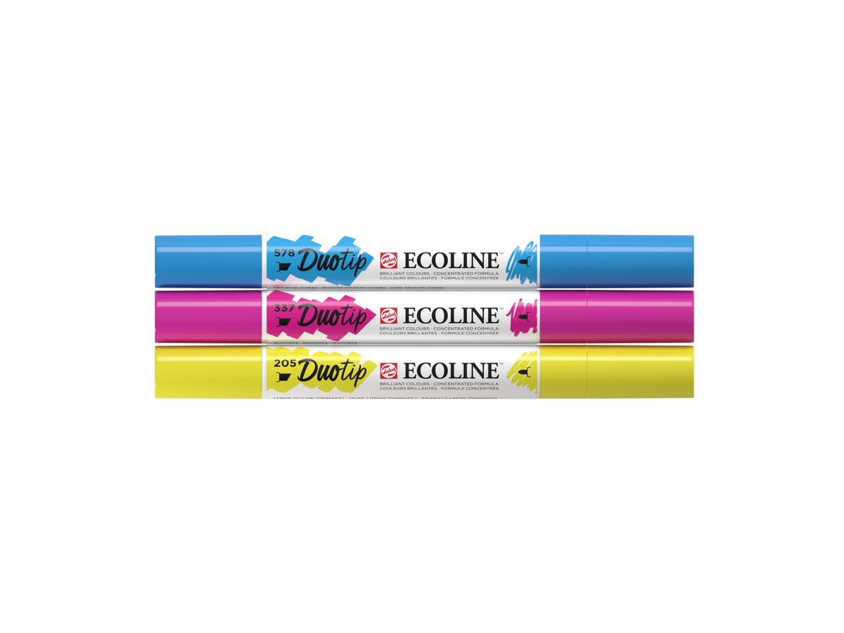TALENS Ecoline Duotip Set 11609900 3 couleurs primaire (8712079465605)
