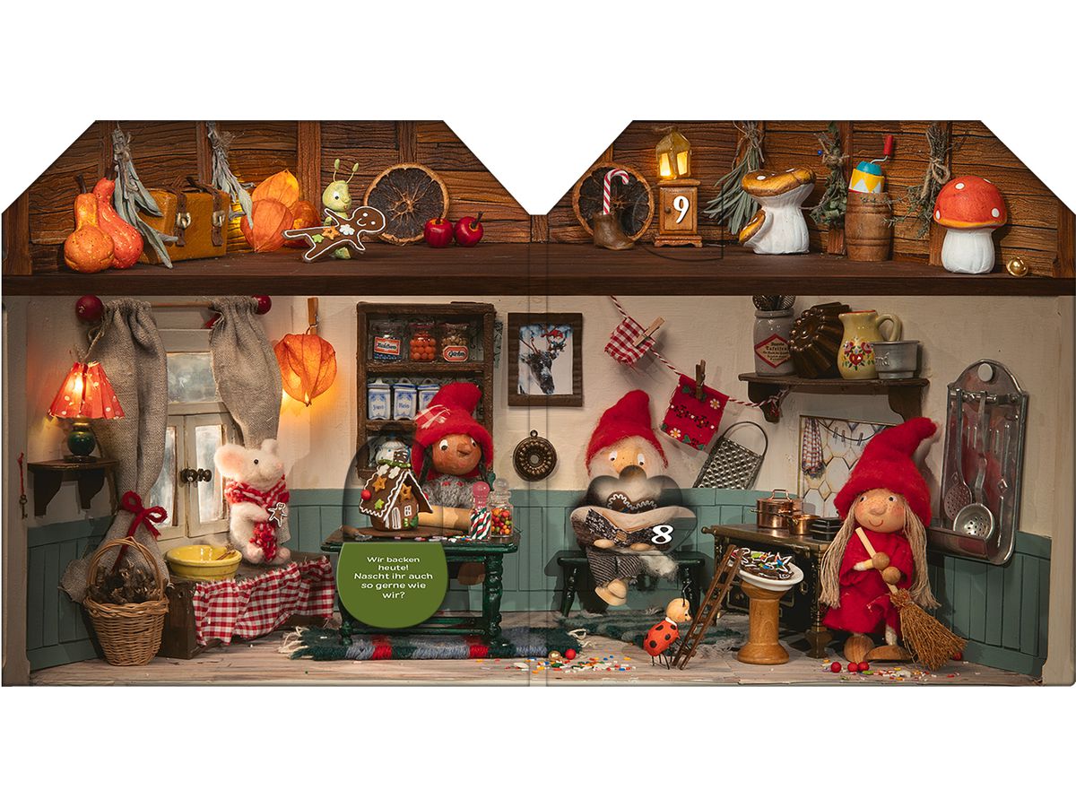 ARS EDITION Calend. l'Avent 20.5x20x1.3cm 135859 L'Avent chez les lutins (9783845858593)