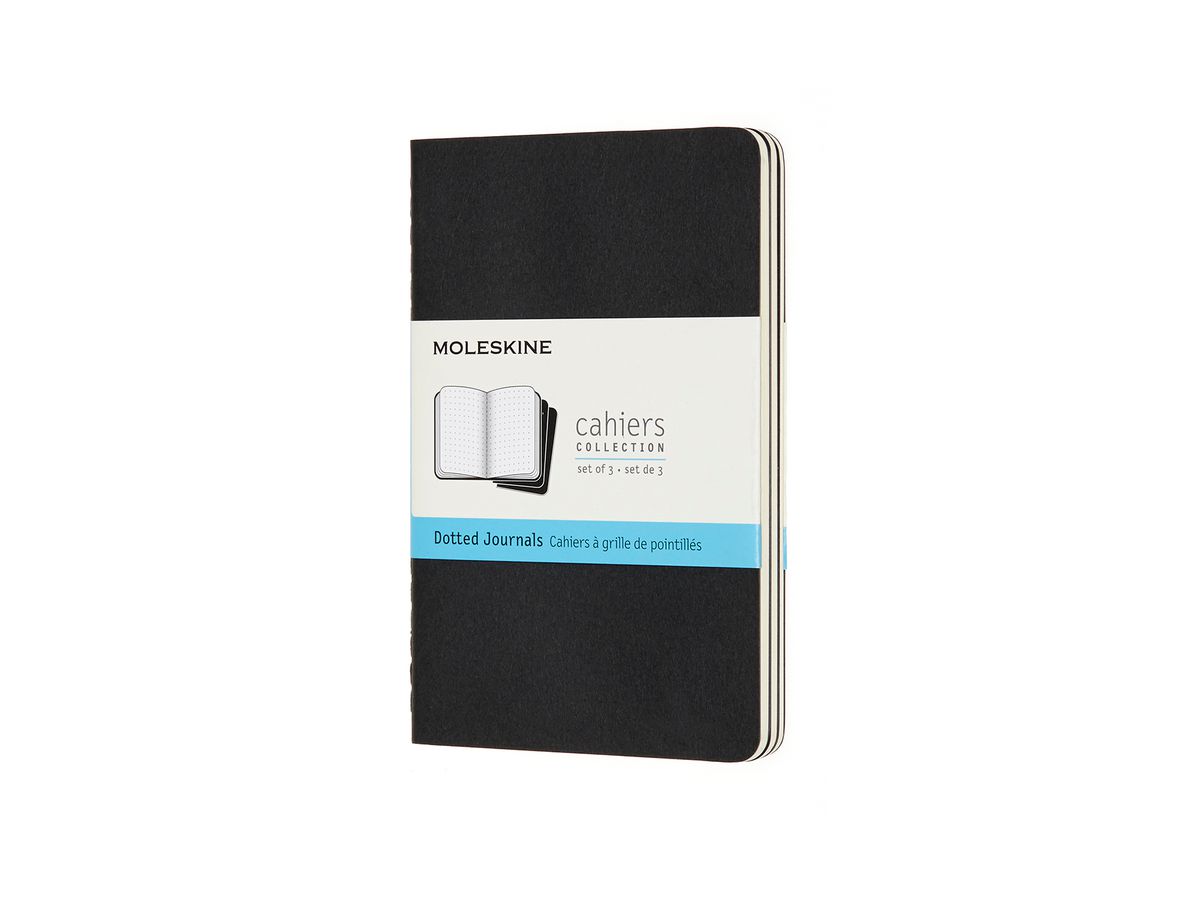 MOLESKINE Notizheft 3x 14x1.2x9cm 719206 gepunktet, schwarz, 64 Seiten (8058341719206)