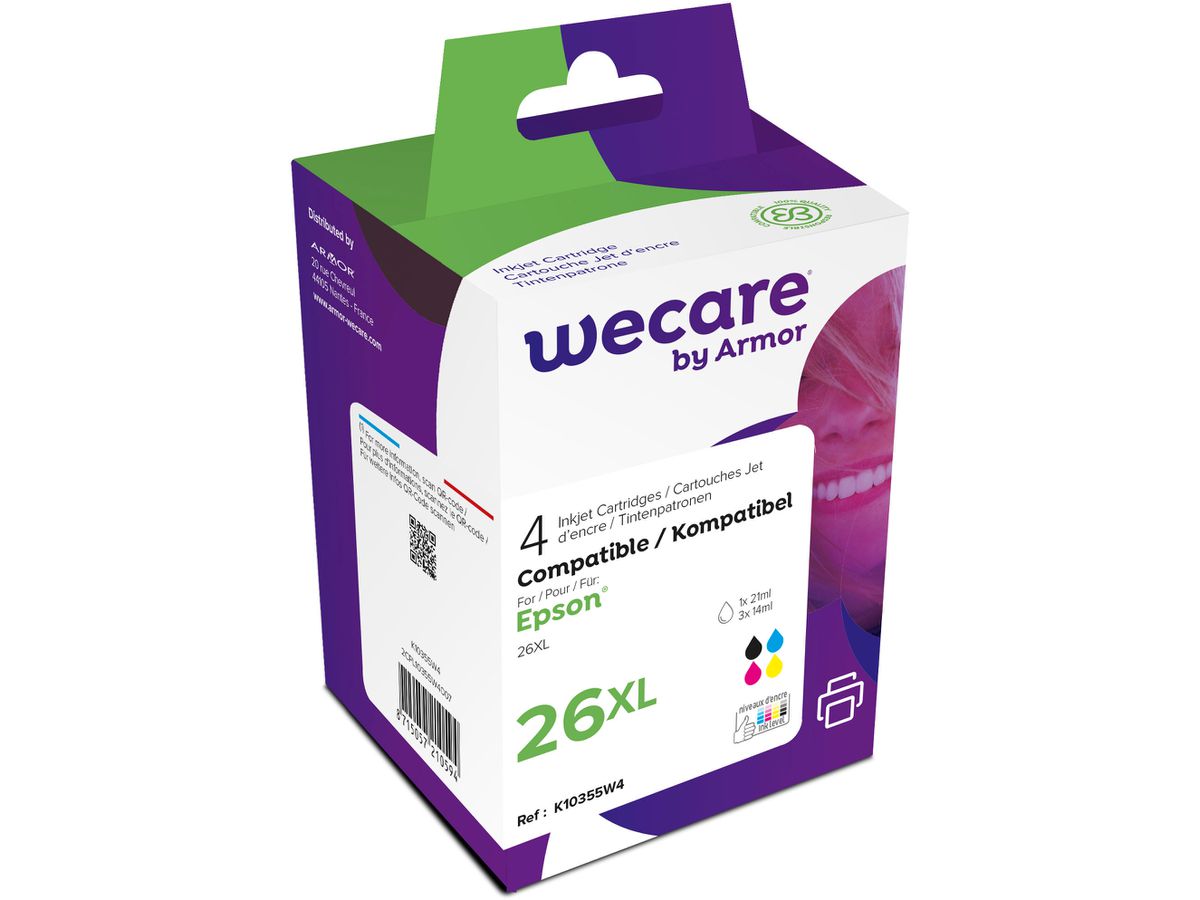 WECARE Multipack XL new built CMYBK T263640WE p.Epson XP 700/800 21/3x14ml (8715057210594)