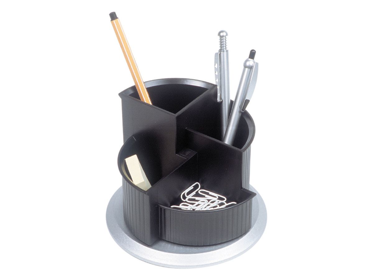 HELIT Stifteköcher 150x112mm H6220599 schwarz/silber (4012086043198)