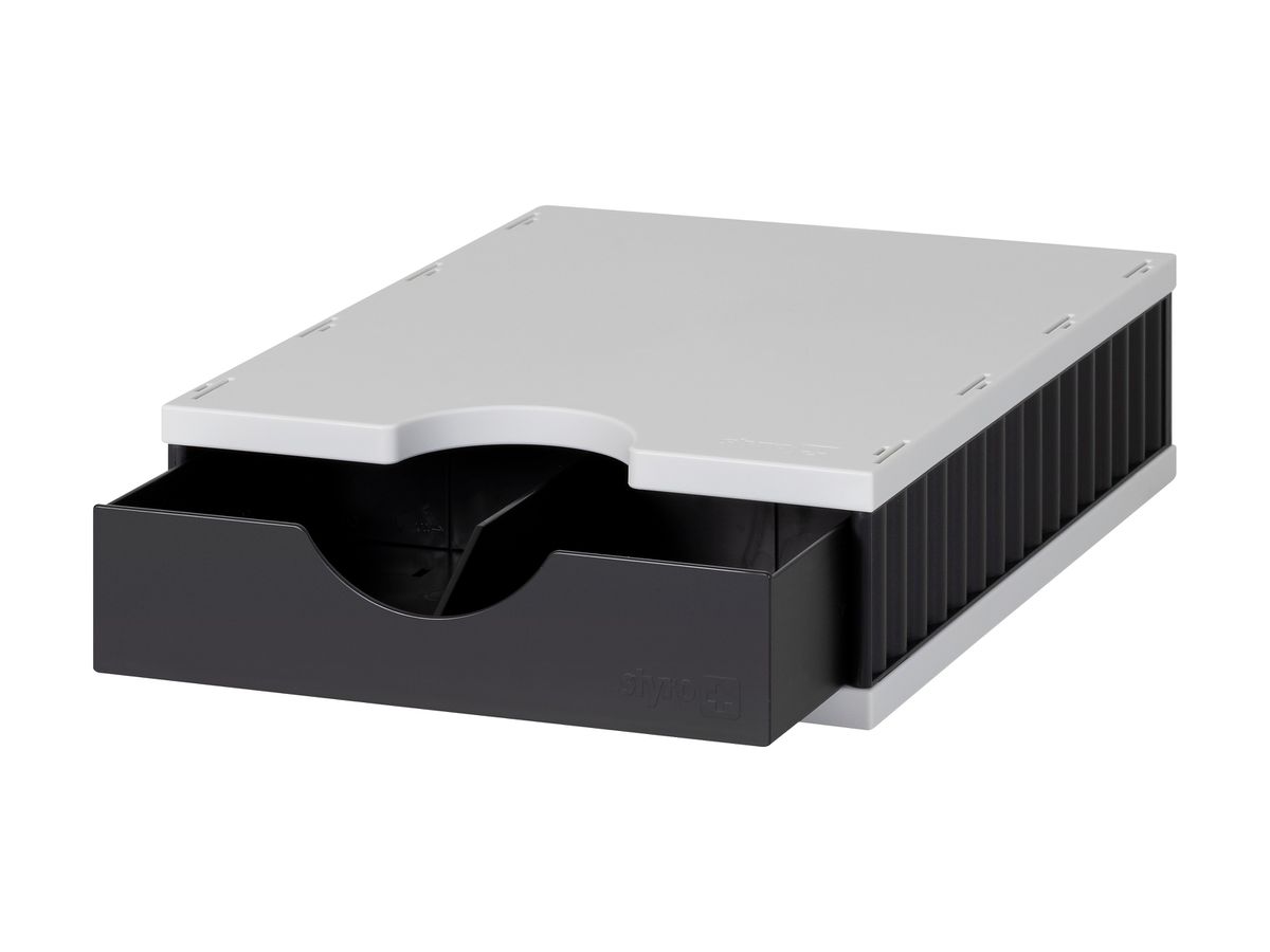 STYRO Sistema arch. styrodoc uno 268-0101.989 grigio/nero 1 scomparto (7612176084161)