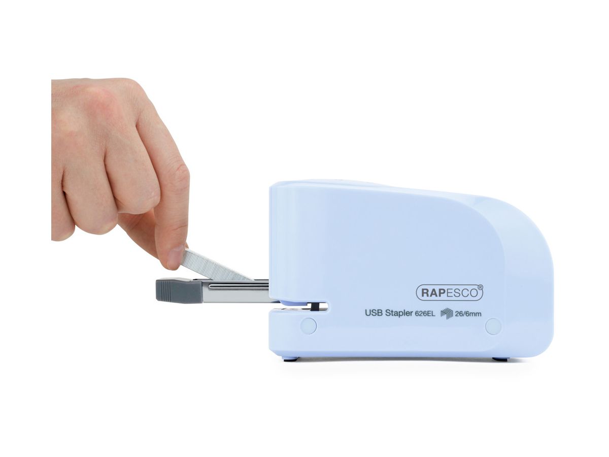 RAPESCO Agrafeuse Autom. USB/Batterie 1452 bleu (5018505011372)