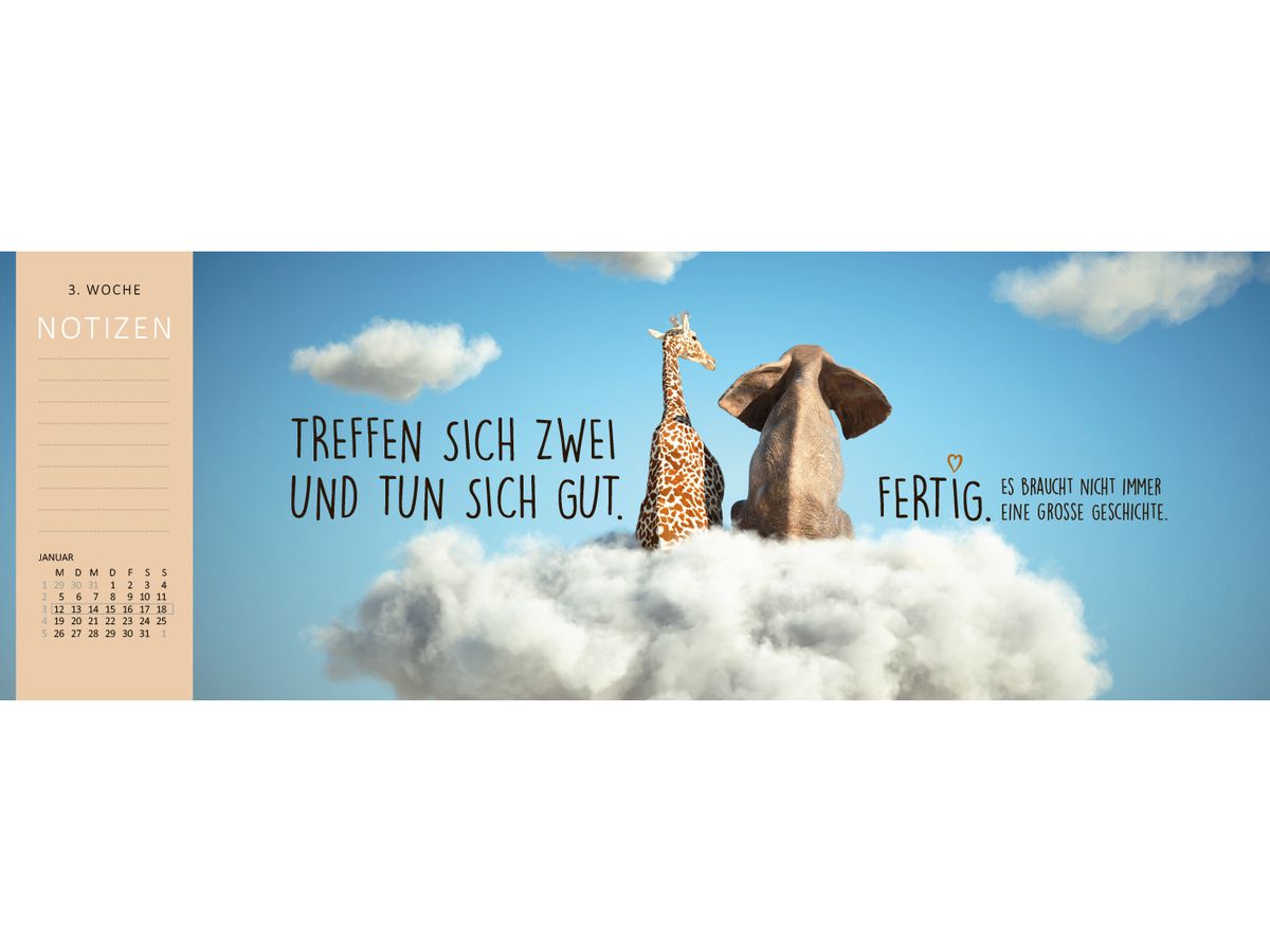 ARS EDITION Tischkalender 2026 13577 Bitte lächeln DE 29.7x11.5cm (4014489135777)