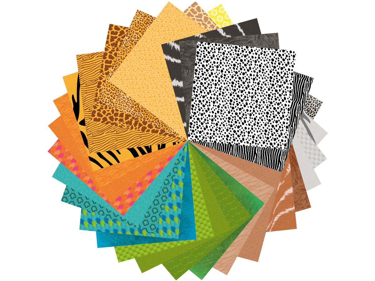 MANDARINE Fogli Origami 20x20cm 52504MD Lo zoo 70g 60 fogli (3065500525047)