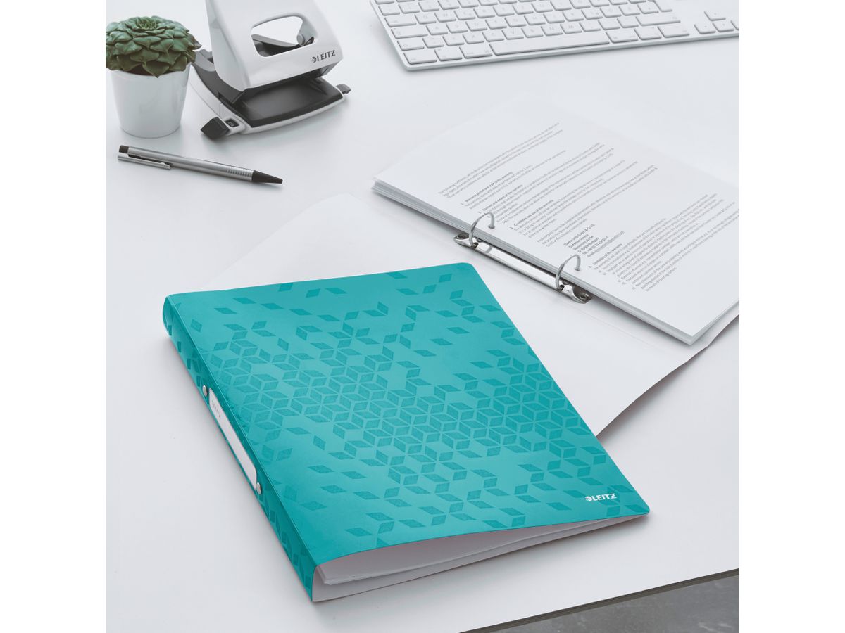 LEITZ Classeur à anneaux WOW PP A4 42570051 bleu 25mm (4002432106370)