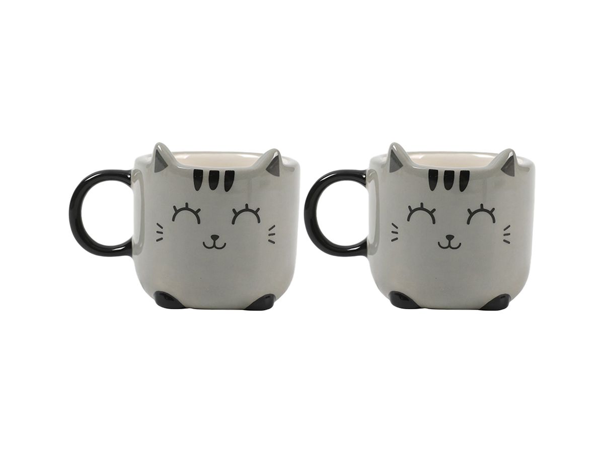 I-TOTAL Tazza da caffè espresso 2 pcs XL2520C Grey Cat (8053634000764)